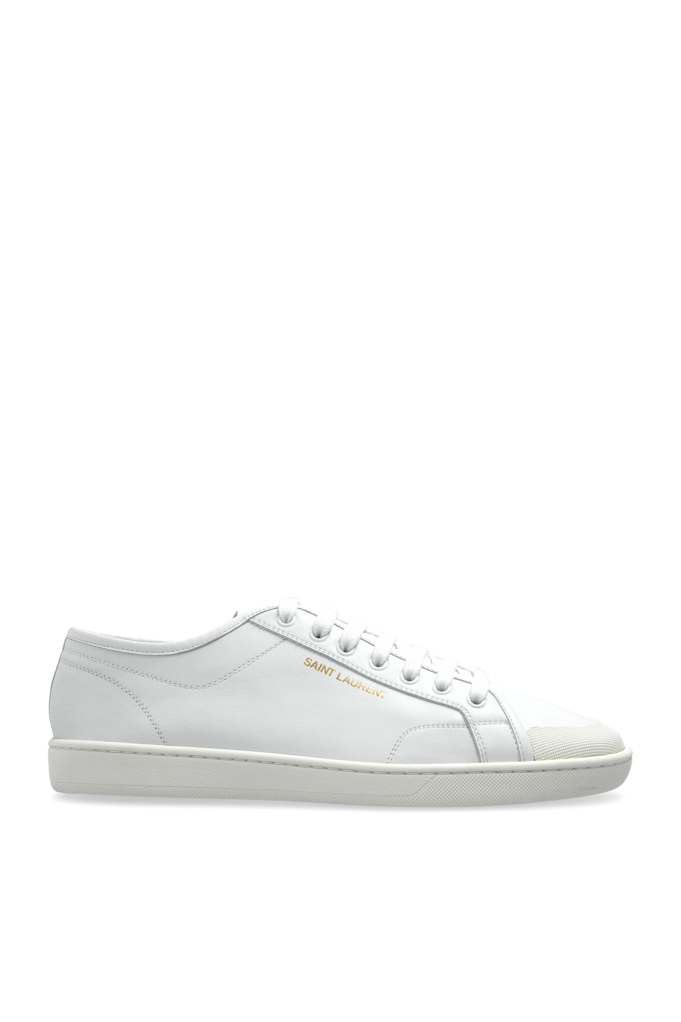 スニーカー SAINT LAURENT  Saint Laurent Sneakers Men Leather White Saint Laurent - Optic White Leather Logo Sneaker